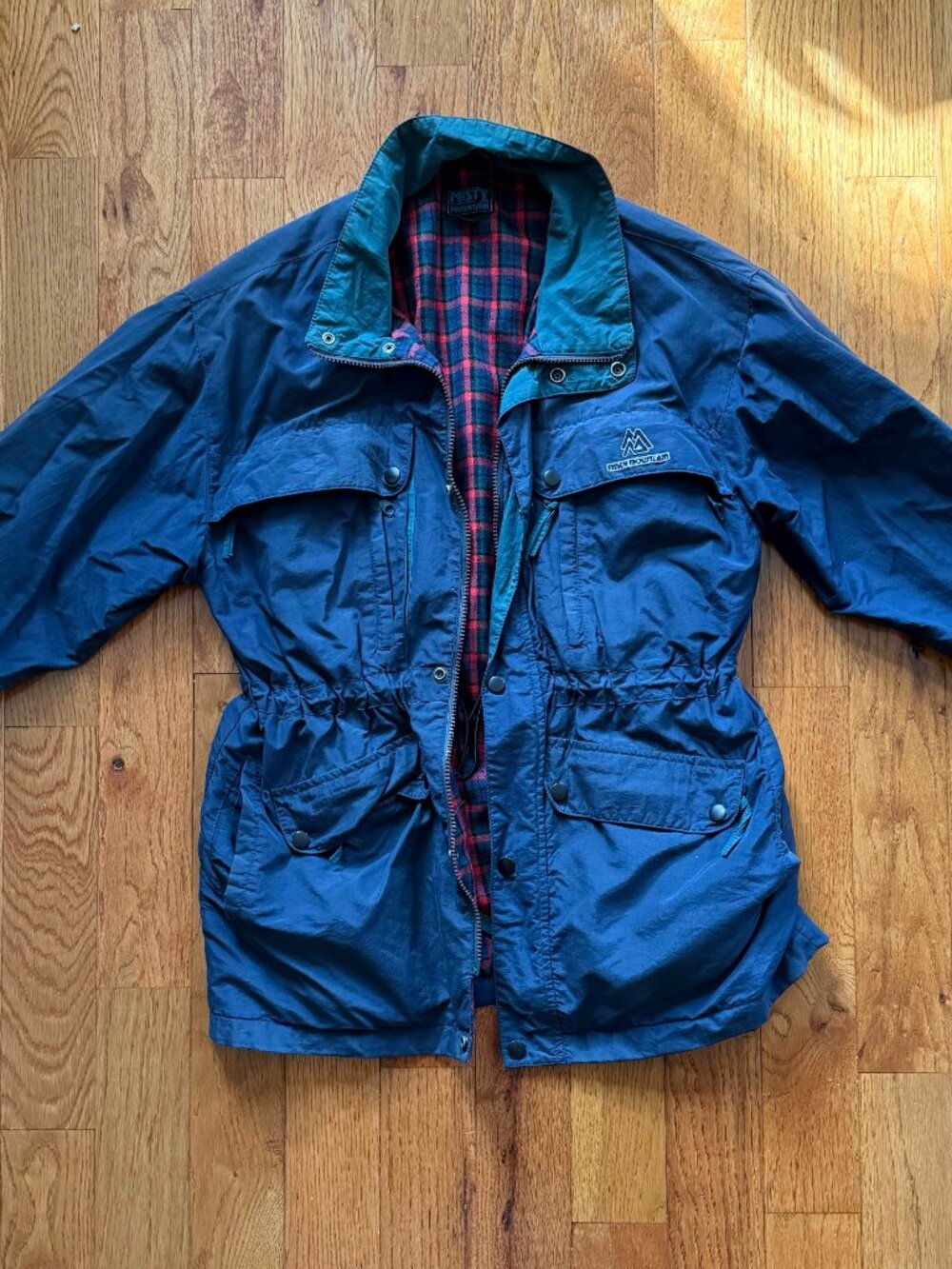 2000s Misty Mountain flannel lined rain jacket, Mens small